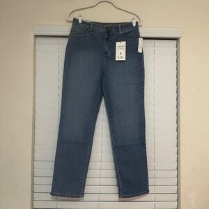 Gloria Vanderbilt Amanda Slimming Jeans Callisto Blue Straight Leg Size 10S NWT